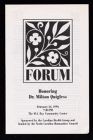 Program from forum honoring Dr. Milton Quigless